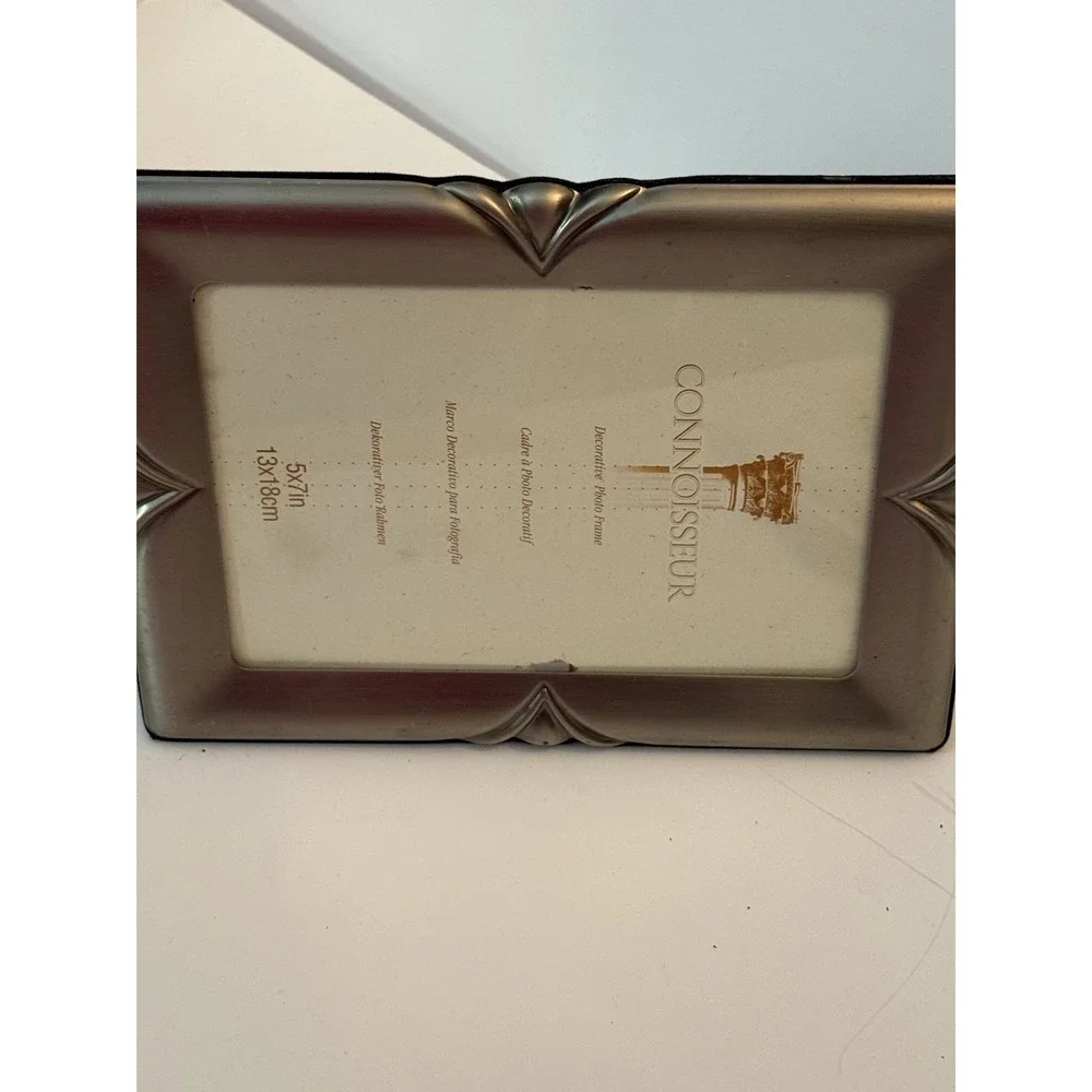 PHOTO FRAME Connoisseur Silver-Tone Metal Leaf-Design for 5x7